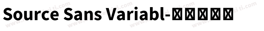 Source Sans Variabl字体转换